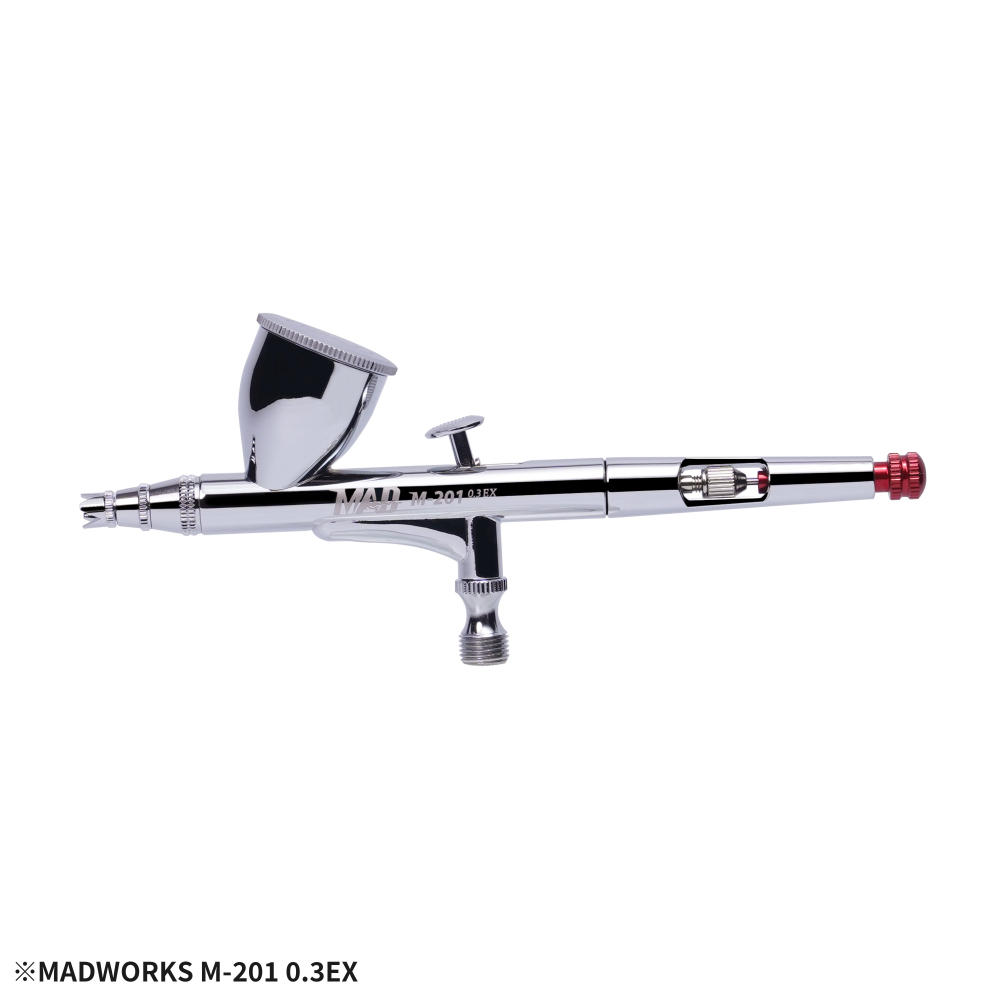 【鋼普拉】現貨 MADWORKS M-201 M-202 雙動式噴筆 EX 0.3mm 0.5mm 噴筆 模型噴筆-細節圖2