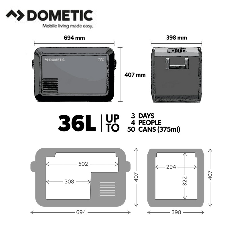 【eYe攝影】現貨 公司貨 多美達 Dometic CFX3 25L 35L 戶外冰箱 移動冰箱 露營冰箱 烤肉 車宿-細節圖5