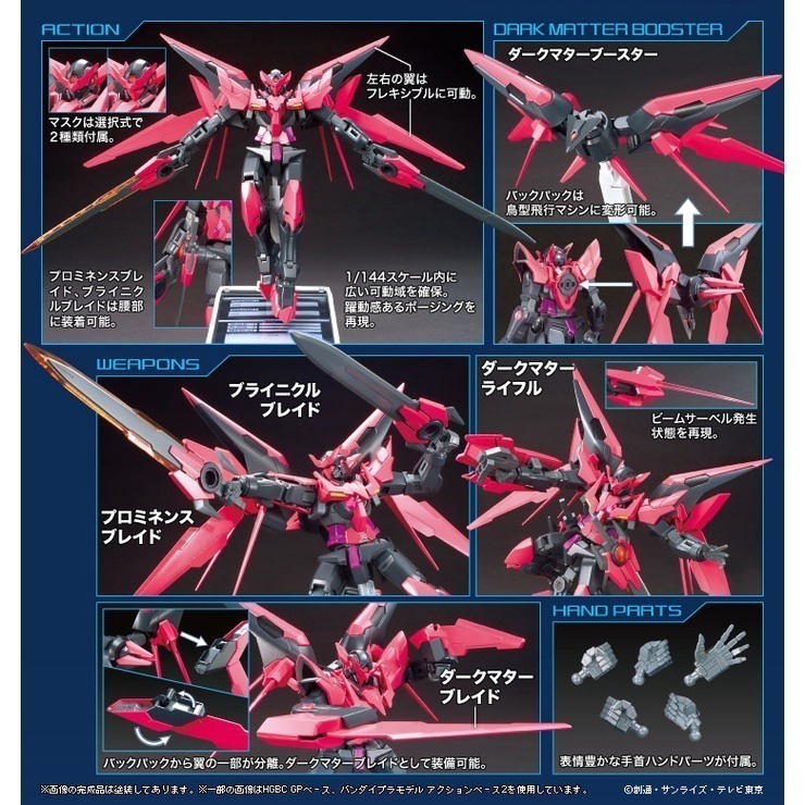 BANDAI《鋼彈創鬥者》HGBF 1/144 #013 PPGN-001 GUNDAM EXIA DARK MATTE-細節圖3