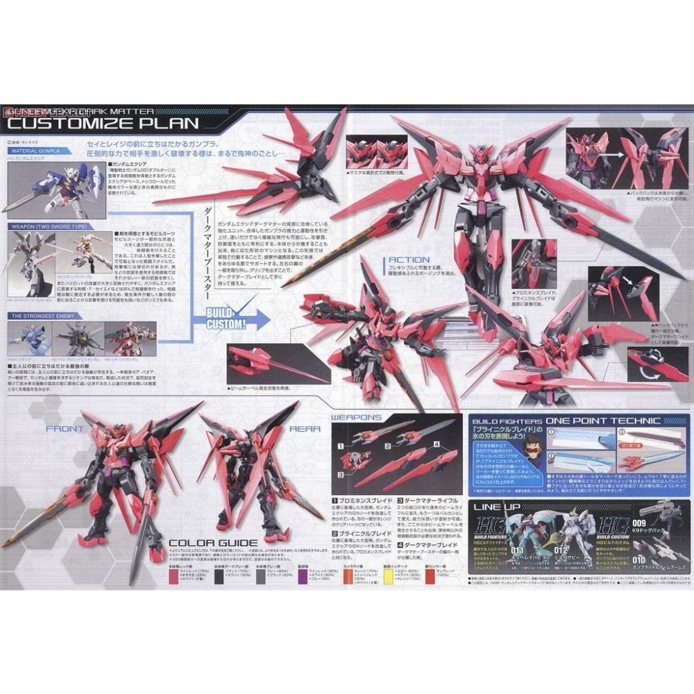 BANDAI《鋼彈創鬥者》HGBF 1/144 #013 PPGN-001 GUNDAM EXIA DARK MATTE-細節圖4
