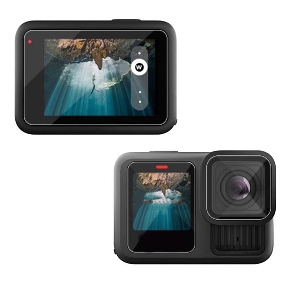 【eYe攝影】現貨 副廠配件 GoPro HERO 13 玻璃鏡頭貼 + 前後螢幕保護貼 3片式 9H 保護貼 玻璃貼-細節圖4