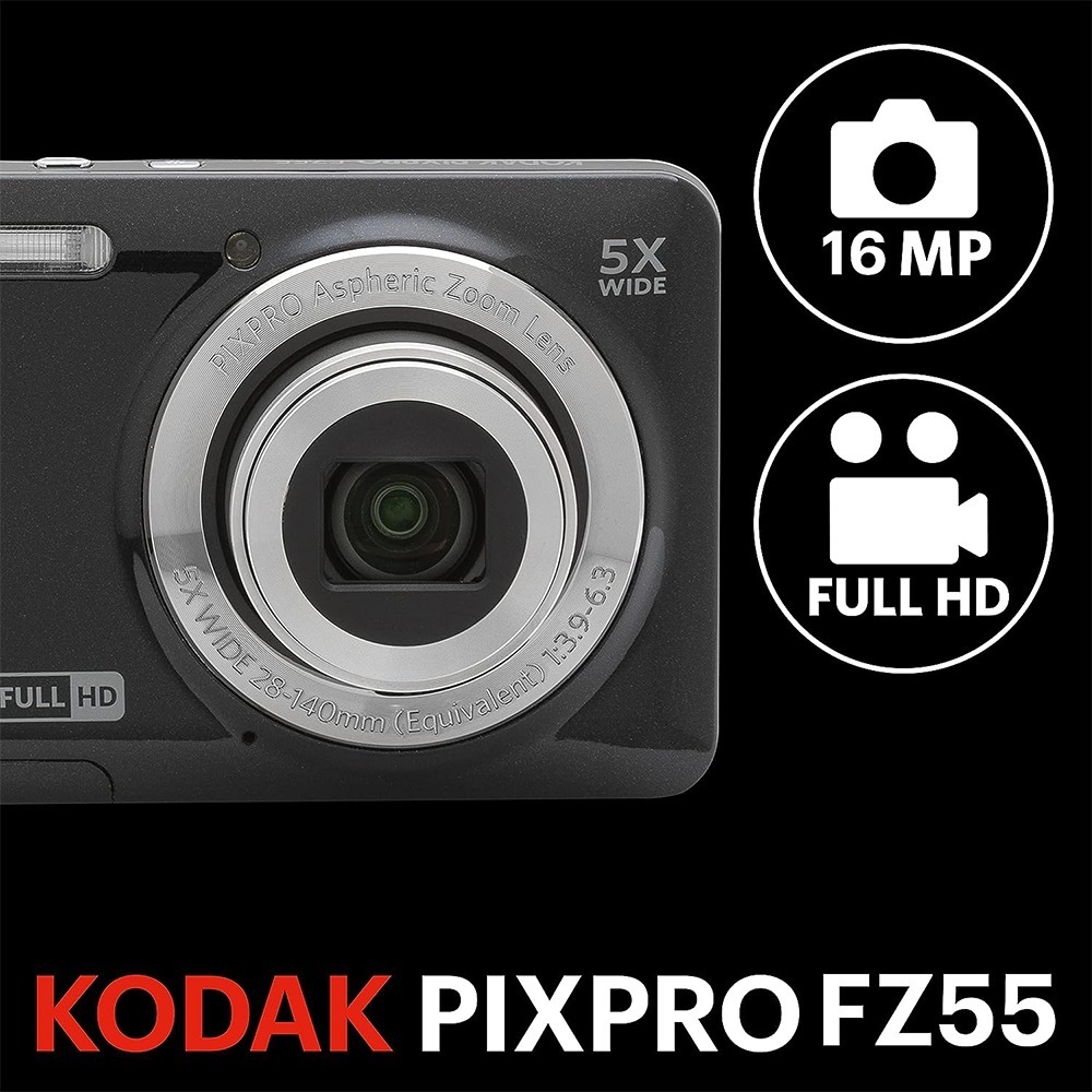 【eYe攝影】現貨 含稅 日本 柯達 KODAK PIXPRO FZ55 16MP 數位相機 5X 光學變焦 傻瓜相機-細節圖2