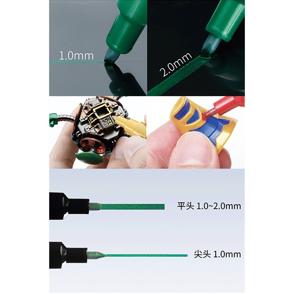 【鋼普拉】現貨 RAY 超級金屬色馬克筆EX 油性電鍍漆筆 電鍍筆 鋼彈 模型 電鍍色 上色麥克筆 鋼彈麥克筆 消色筆-細節圖5