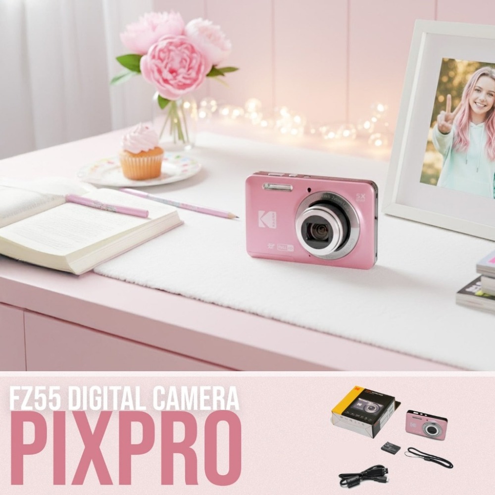 【eYe攝影】現貨 含稅 柯達 KODAK PIXPRO FZ55 16MP 數位相機 5X 光學變焦 傻瓜相機 復古-細節圖2