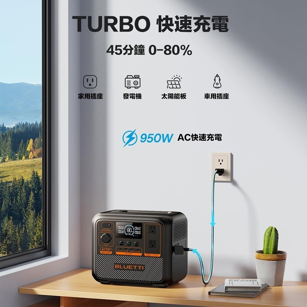 【eYe攝影】BLUETTI AC70P 移動電源 儲能電池 戶外網通設備 監控設備 WIFI 山區 機房 工地-細節圖6