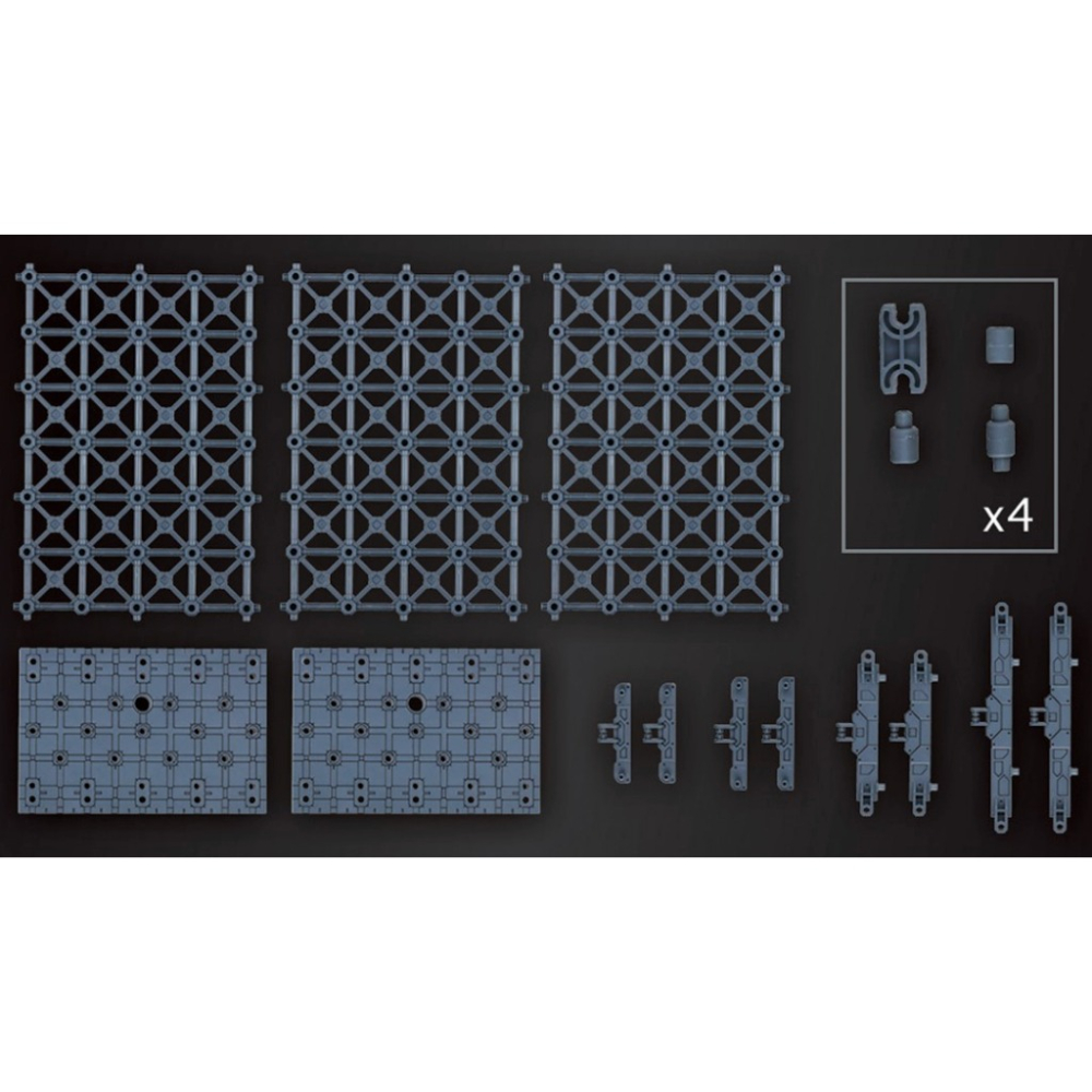 【鋼普拉】現貨 BANDAI 30MM 改裝用 改造用 場景台座 桁架基地版本 格納庫 1/144 展示架 收納盒-細節圖2
