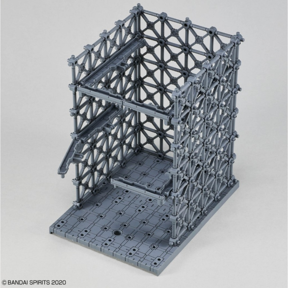【鋼普拉】現貨 BANDAI 30MM 改裝用 改造用 場景台座 桁架基地版本 格納庫 1/144 展示架 收納盒-細節圖3