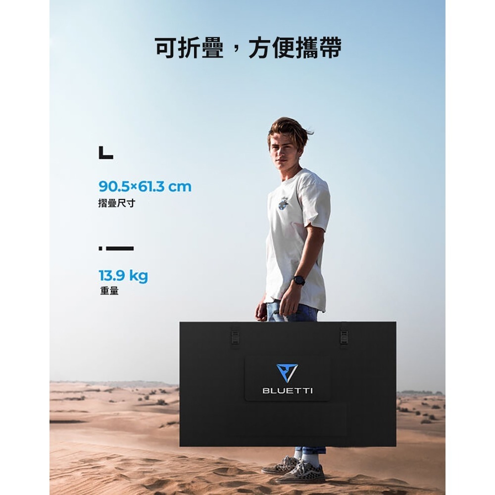 【eYe攝影】現貨 BLUETTI 太陽能板 太陽能充電板 PV350 350W 露營 戶外 太陽能 充電板 車宿-細節圖6
