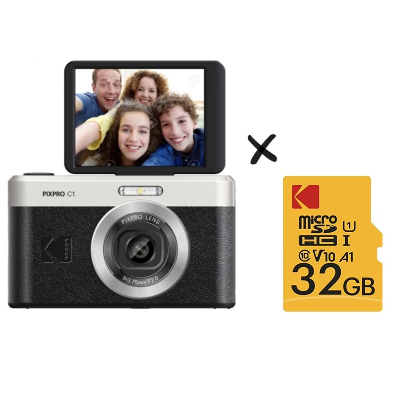 【eYe攝影】現貨 柯達 Kodak PIXPRO C1 CCD 數位相機 翻轉螢幕 內建閃光燈 超薄隨身機 文青 復古-規格圖9