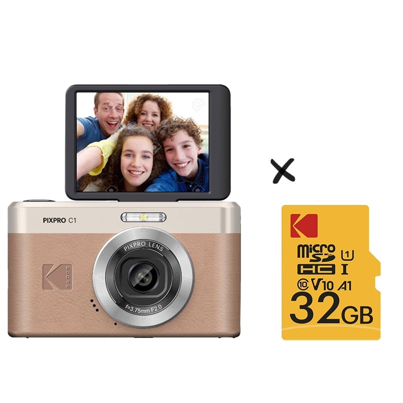 【eYe攝影】現貨 柯達 Kodak PIXPRO C1 CCD 數位相機 翻轉螢幕 內建閃光燈 超薄隨身機 文青 復古-規格圖9