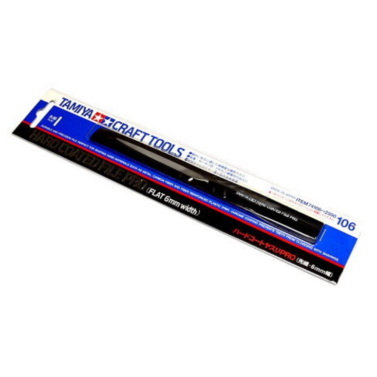 【鋼普拉】現貨 日本 田宮 Tamiya 74106 精密 銼刀 細目 先細 6mm 高級精密 扁平型銼刀 PRO-細節圖4