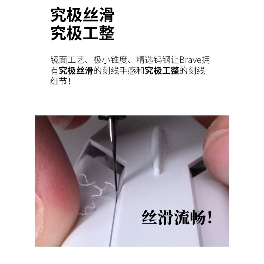 【鋼普拉】僅刀柄 RAY 模型工具 Brave 推刀 刻線刀 鎢鋼刀 改造 細節加深 刻線加深 防滾設計-細節圖2