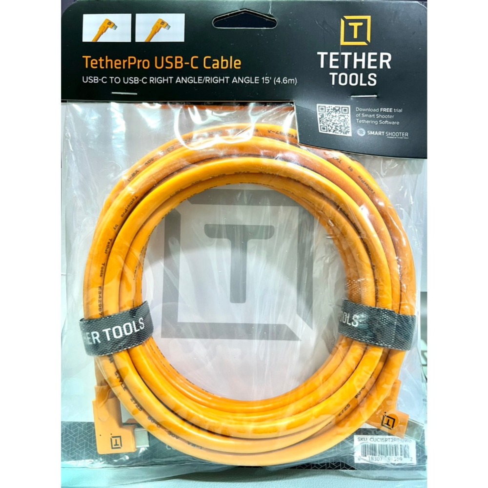【eYe攝影】TETHER TOOLS CUC15RT USB-C 轉 USB-C 直角 高速傳輸線 4.6M 延長線-規格圖8