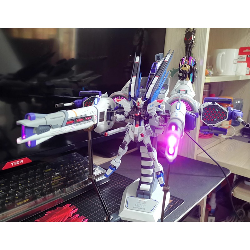 【鋼普拉】國模 摸魚動力 含燈組 流星號 MGSD HG RG 1/144 SEED 自由鋼彈 飛行背包 流星裝備-細節圖9