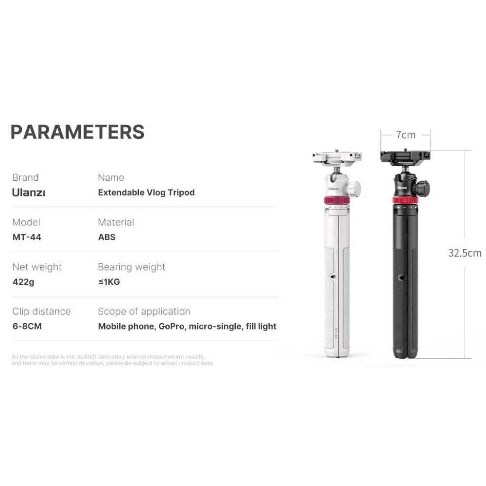 【eYe攝影】現貨 ULANZI MT-44 延長桿 含雲台 可伸縮 手機 相機 三腳架 自拍桿 Vlog 直播 支架-細節圖9