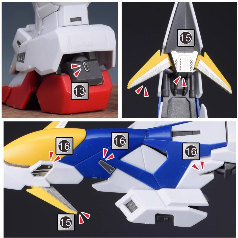 【鋼普拉】現貨 含背膠 NewC 新月 改裝套件 鋼彈W 萬代 MGSD 飛翼零式鋼彈 專用 金屬蝕刻片 含金屬立牌-細節圖6