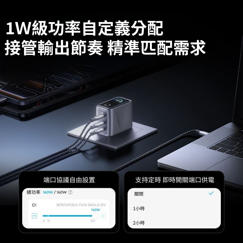 【eYe攝影】現貨 Anker Prime 160W 智能控制 氮化鎵 旅充 充電器 3孔 手機 平板 筆電 充電頭-細節圖2