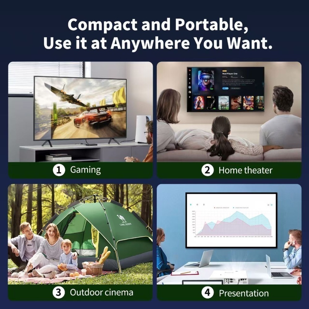 【鋼普拉】現貨 HCS350 PLUS 智慧娛樂投影機 家庭戲院 遊戲 KTV K歌 露營 追劇 視訊會議 戶外投影-細節圖3