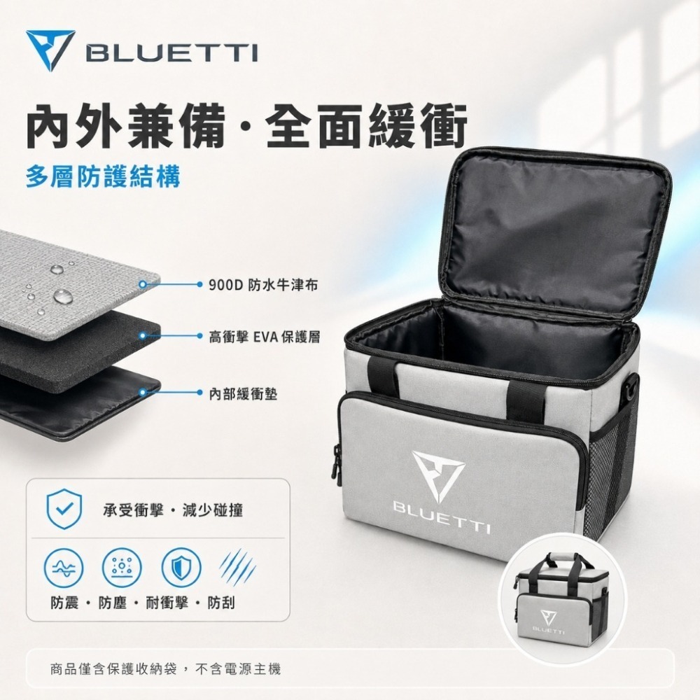 【BLUETTI】2026新款 原廠包 電源收納包 含背帶 防潑水 防塵 移動電源收納袋 手提袋 AC50P AC70P-細節圖3