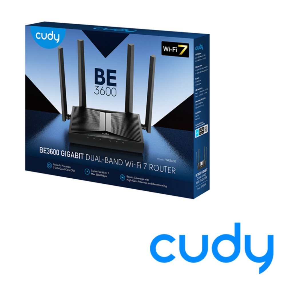 【eYe攝影】cudy BE3600 Wi-Fi 7 雙頻無線網狀路由器 WR3600 無線分享器 HUB 四核心-細節圖2