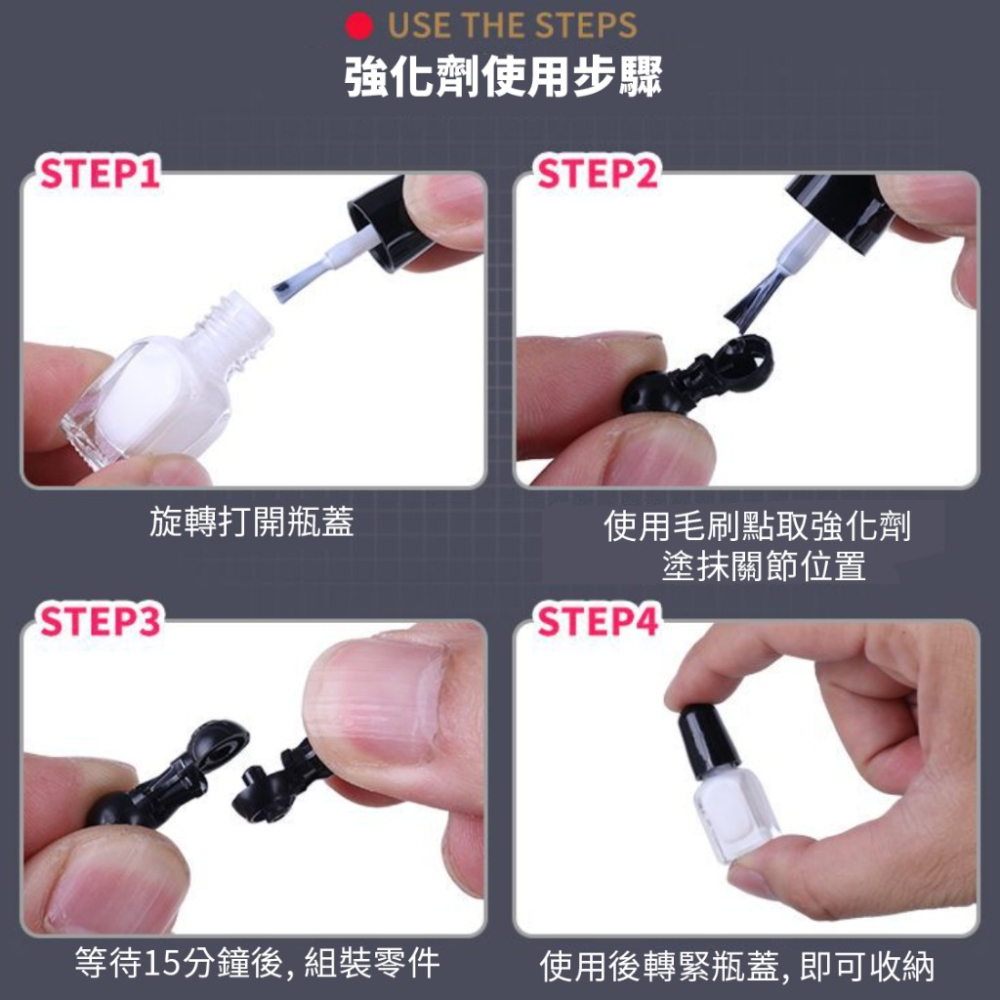 【鋼普拉】現貨 環保水性 2ml 關節強化劑 關節活動膠水 關節鬆動加固 蝕刻片膠水 關節固定 加固液 關節鬆動-細節圖6