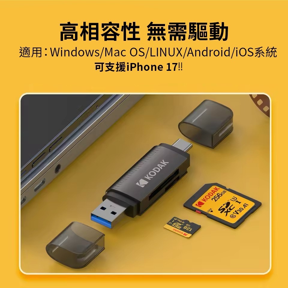 【eYe攝影】現貨 柯達 KODAK C210 手機 平板 OTG iphone 17 C1 盲盒相機 相片傳輸 讀卡機-細節圖6