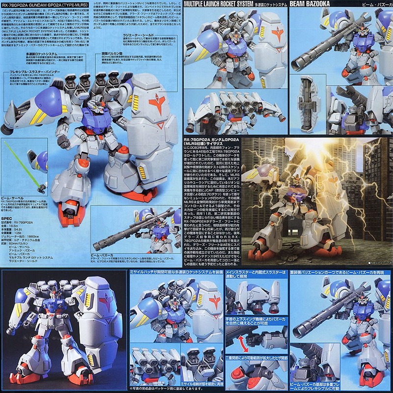 【鋼普拉】現貨 3盒套組 BANDAI 鋼彈 HG #75 GP02A + #195 丘貝雷 + GQ #09 里克德姆-細節圖9