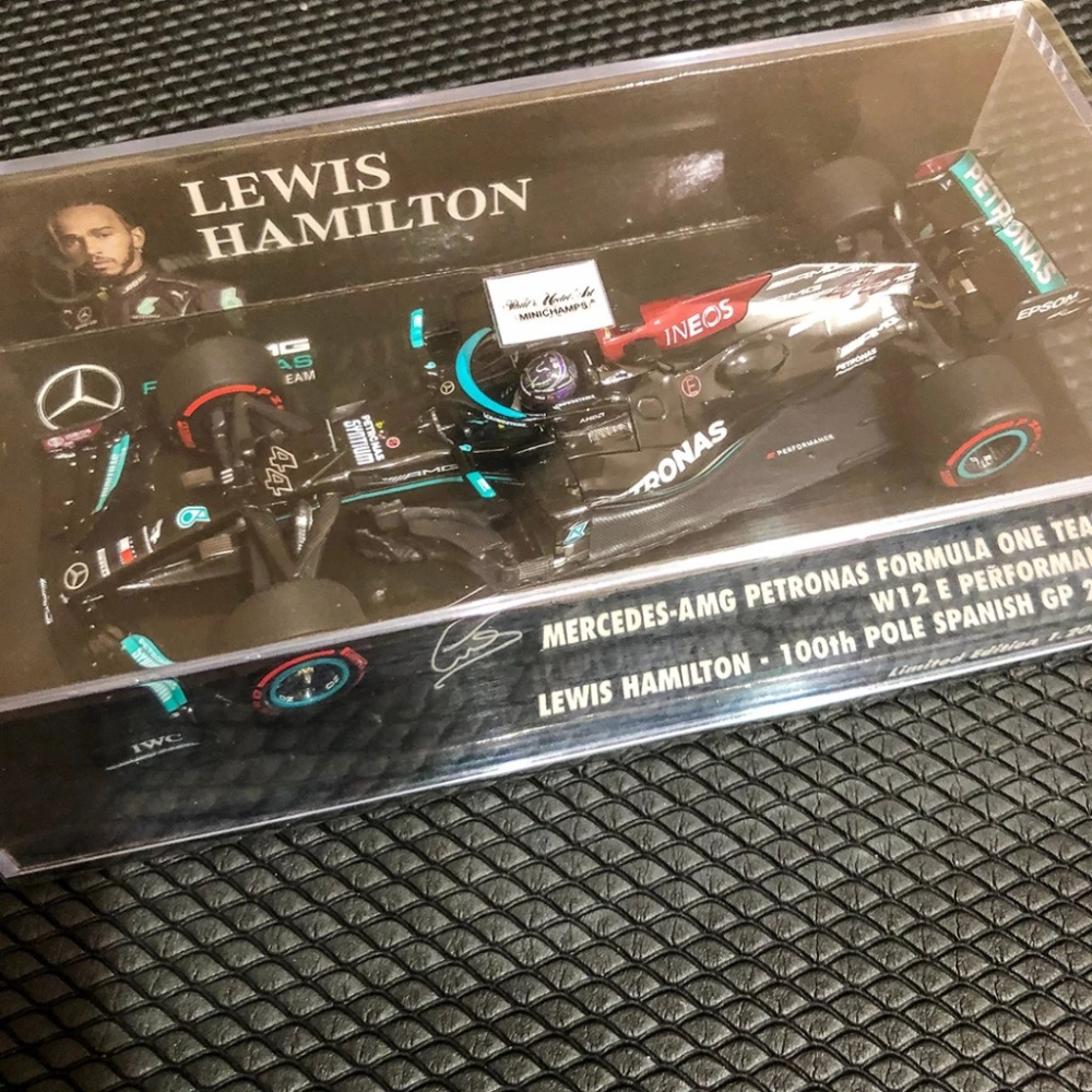Minichamps Mercedes-amg f1 w12e Lewis Hamilton 100th-pole-細節圖2