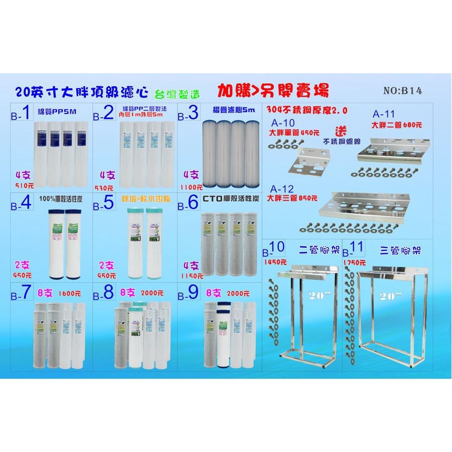 20吋大胖三管過濾器組 地下水 淨水器 全戶水塔 過濾器 濾心貨號 4818 七星淨水網-細節圖2