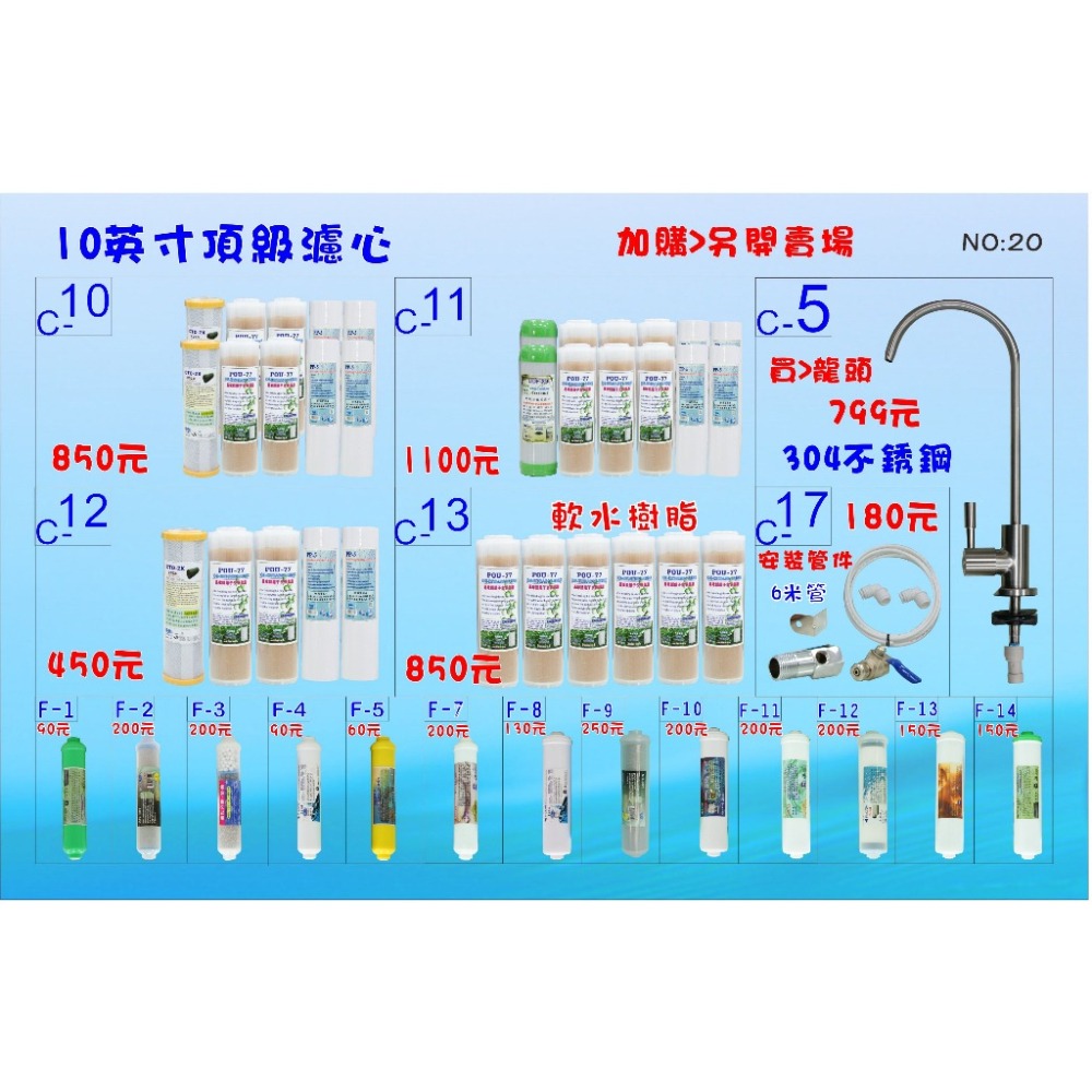 淨水器10吋小胖三管壁掛式濾水器濾心304白濾殼組.地下水水塔過濾器貨號:507883【七星淨水網】-細節圖2