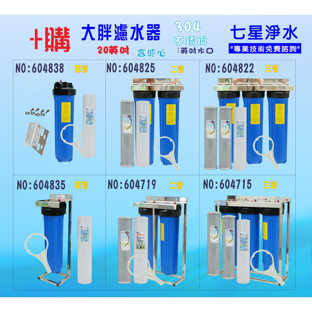 【七星淨水】地下水處理40公升手動逆洗控制活性炭過濾器.餐飲.淨水器.飲水機.RO純水機(貨號:B1212)-細節圖4