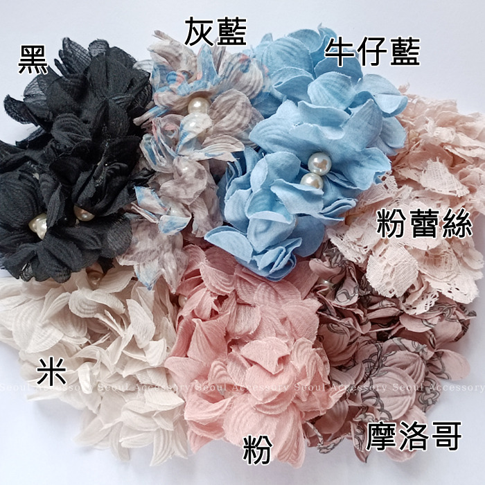 [現貨]首爾飾集 正韓國製 雜誌日系風格珍 珍珠滿滿花瓣 髮束 手環兩用2-16-1-細節圖2