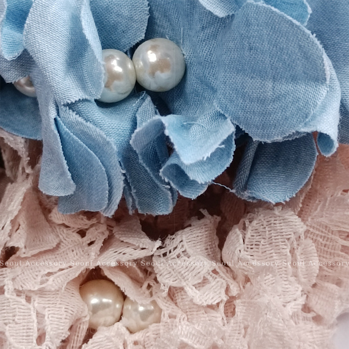 [現貨]首爾飾集 正韓國製 雜誌日系風格珍 珍珠滿滿花瓣 髮束 手環兩用2-16-1-細節圖10