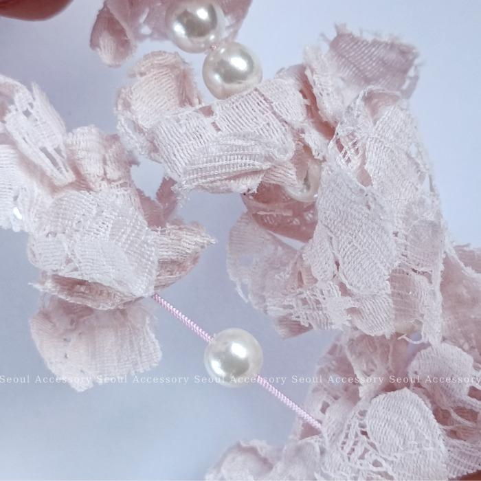 [現貨]首爾飾集 正韓國製 雜誌日系風格珍 珍珠滿滿花瓣 髮束 手環兩用2-16-1-細節圖11