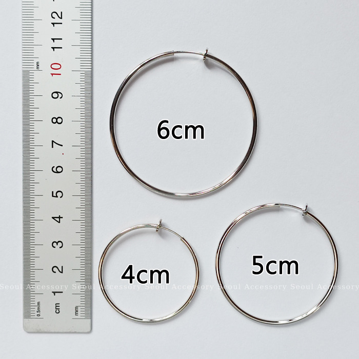 [現貨]首爾飾集 正韓國製 基本款大圓圈夾式 耳環606-32-51-細節圖2