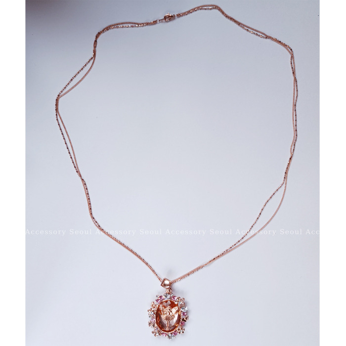 [現貨]首爾飾集 正韓國製 璀璨光芒 鏡面寶石花園精靈長鏈項鍊32-23-1-細節圖5