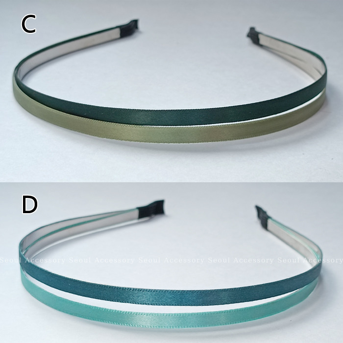 [現貨]首爾飾集 正韓國製 氣質名媛 粉嫩雙色緞帶 雙圈髮圈髮箍K120-19-1-細節圖3