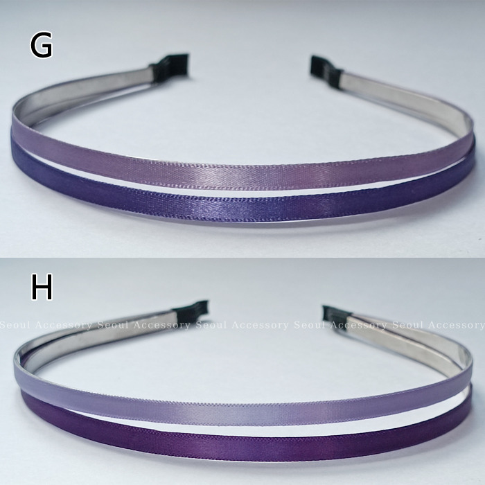 [現貨]首爾飾集 正韓國製 氣質名媛 粉嫩雙色緞帶 雙圈髮圈髮箍K120-19-1-細節圖5