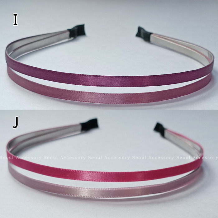 [現貨]首爾飾集 正韓國製 氣質名媛 粉嫩雙色緞帶 雙圈髮圈髮箍K120-19-1-細節圖6