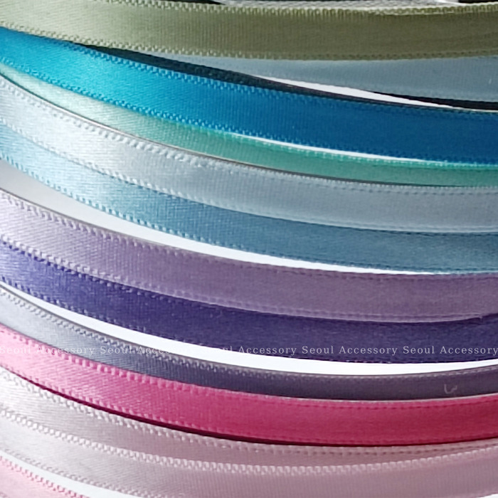 [現貨]首爾飾集 正韓國製 氣質名媛 粉嫩雙色緞帶 雙圈髮圈髮箍K120-19-1-細節圖8