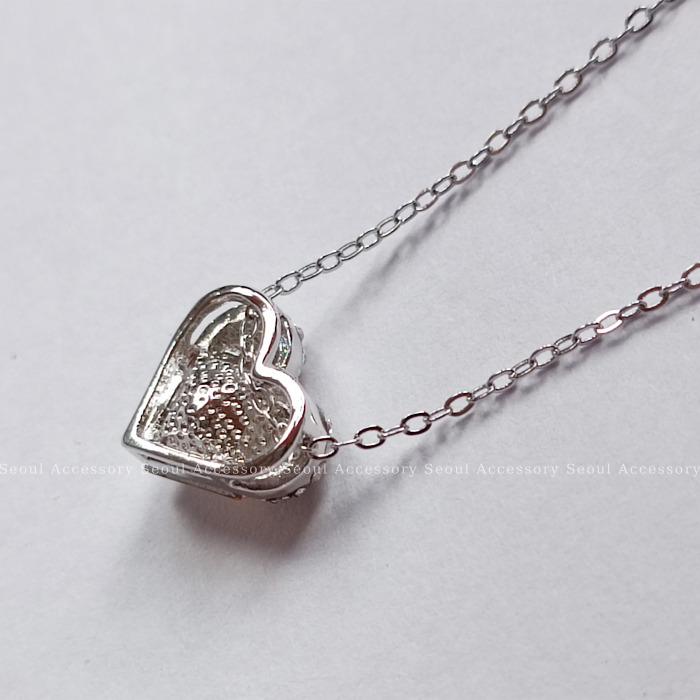 [現貨]首爾飾集 正韓國製 施華洛世奇水晶鑽 燦爛珍藏愛心切割寶石項鍊32-15-1-細節圖5