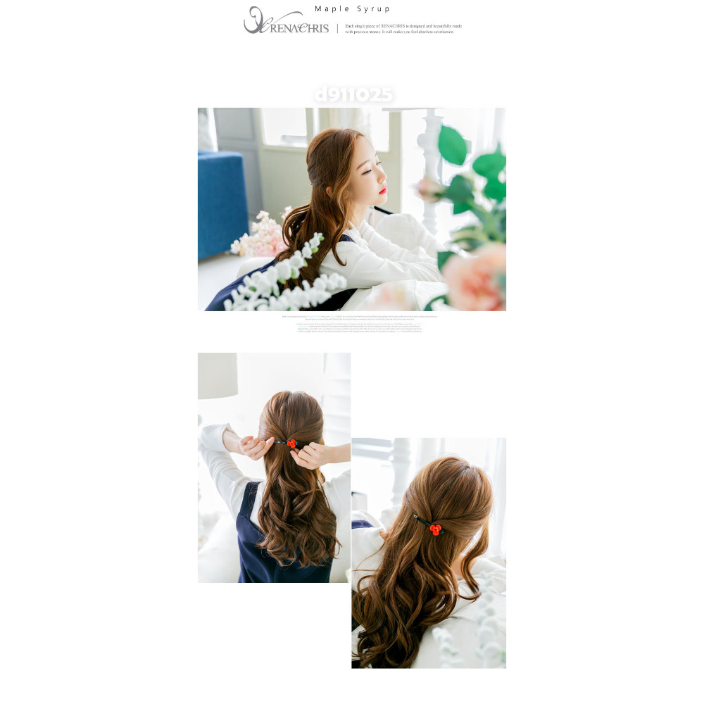 [現貨]首爾飾集 正韓國製 Angel Rena 花朵葉甜美髮夾RN20109770-細節圖2