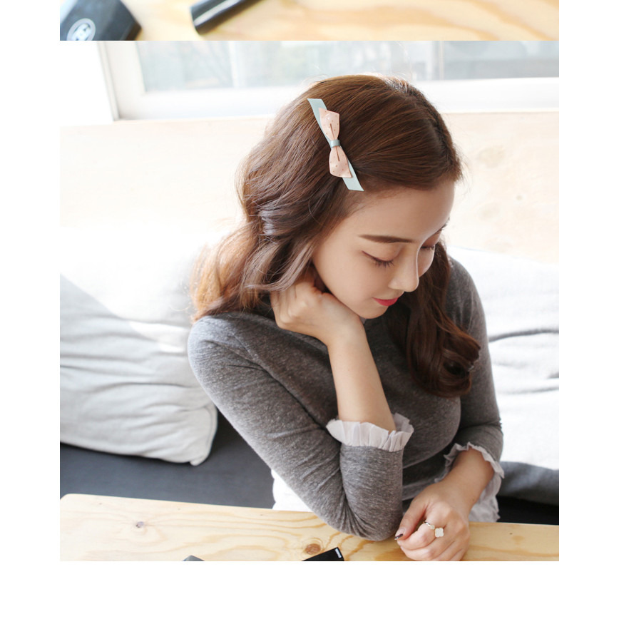 [現貨]首爾飾集 正韓國製 Angel Rena 水晶鑽撞色緞帶髮夾鴨嘴夾RN20302401-細節圖9