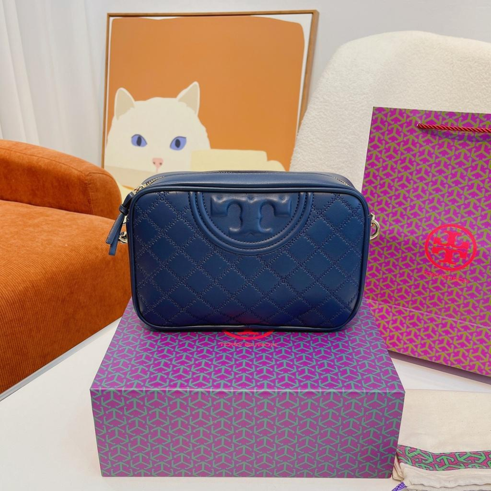 vivian美國代購✨正品 Tory Burch 女士菱格鏈條包 TB 小方包 相機包 女包 側背包 單肩包 斜挎-細節圖3