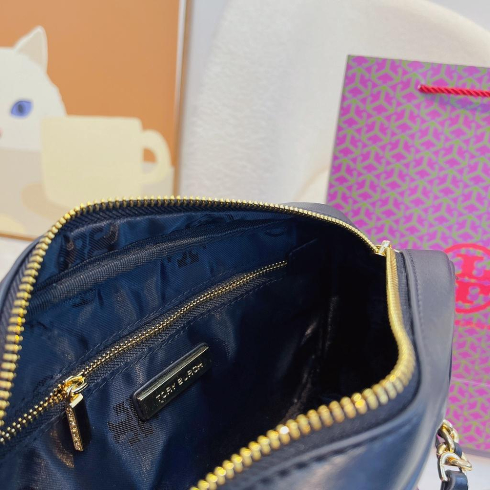 vivian美國代購✨正品 Tory Burch 女士菱格鏈條包 TB 小方包 相機包 女包 側背包 單肩包 斜挎-細節圖7