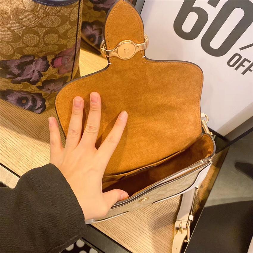 vivian美國代購✨正品 coach 女士馬鞍包 海報款 Georgie女生馬車郵差包 側背包 c2806 女生包包-細節圖9