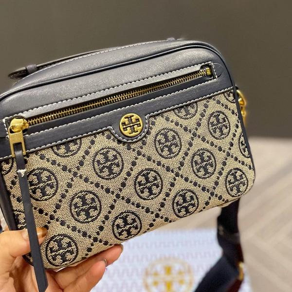 vivian美國代購✨正品 Tory Burch 女生帆布相機包 TB 小方包 女包 側背包 單肩包 斜挎包 斜背包-細節圖4