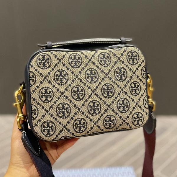 vivian美國代購✨正品 Tory Burch 女生帆布相機包 TB 小方包 女包 側背包 單肩包 斜挎包 斜背包-細節圖7