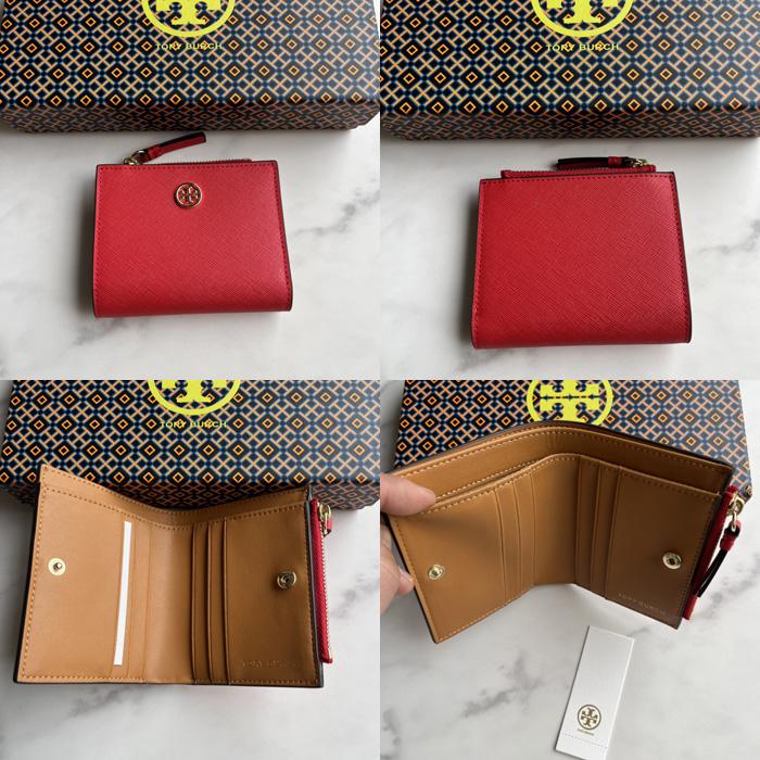 vivian美國代購✨正品 Tory Burch 女生短夾 TB 十字紋錢包 牛皮錢包 女生錢包 短錢包 小錢包 皮夾-細節圖4