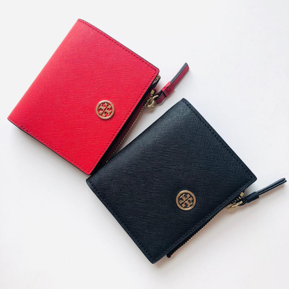 vivian美國代購✨正品 Tory Burch 女生短夾 TB 十字紋錢包 牛皮錢包 女生錢包 短錢包 小錢包 皮夾-細節圖6